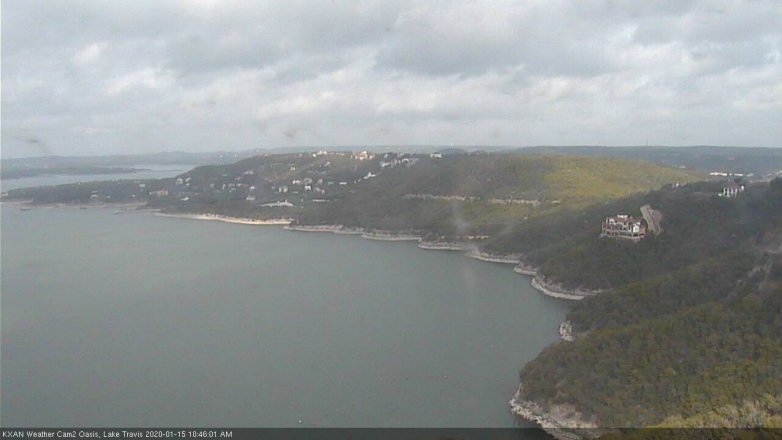 Lake Travis webcam, January 15, 2020 10:45 AM CT
