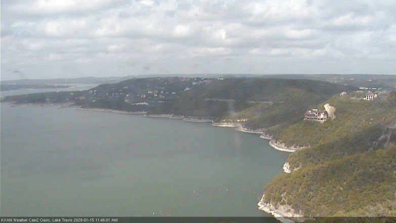 Lake Travis webcam, January 15, 2020 11:45 AM CT
