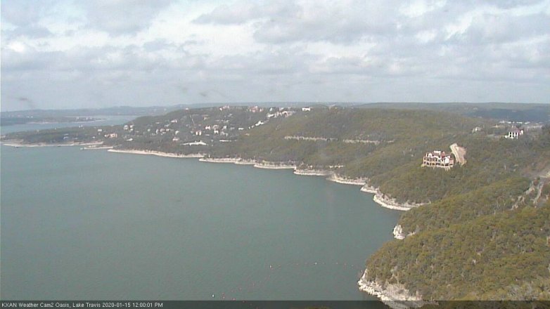 Lake Travis webcam, January 15, 2020 12:00 PM CT