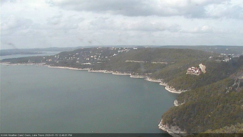 Lake Travis webcam, January 15, 2020 12:45 PM CT