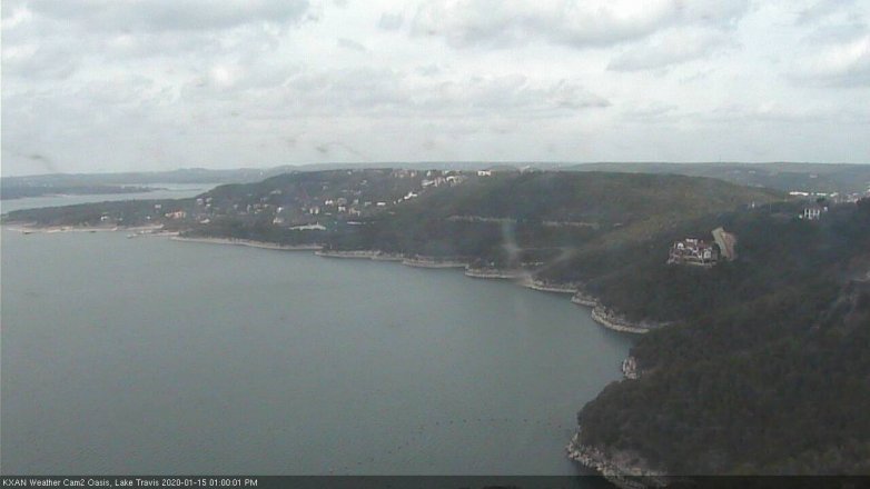Lake Travis webcam, January 15, 2020 1:00 PM CT