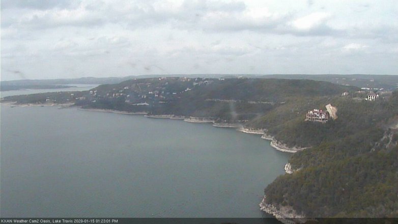 Lake Travis webcam, January 15, 2020 1:25 PM CT