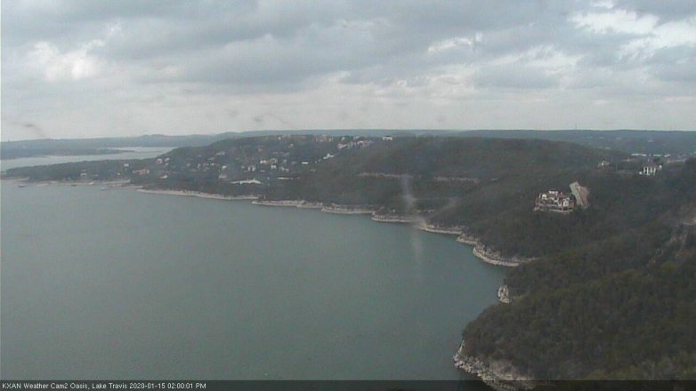 Lake Travis webcam, January 15, 2020 2:00 PM CT
