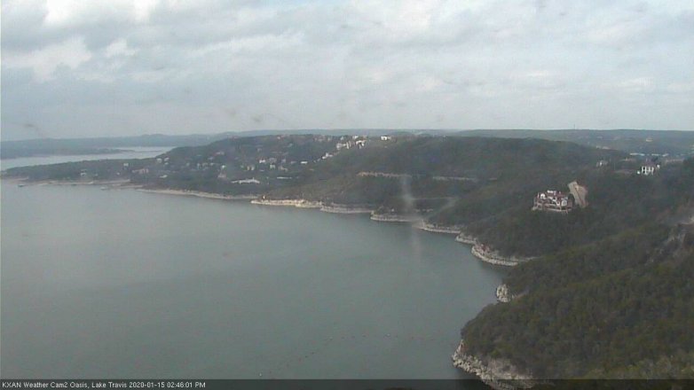 Lake Travis webcam, January 15, 2020 2:45 PM CT
