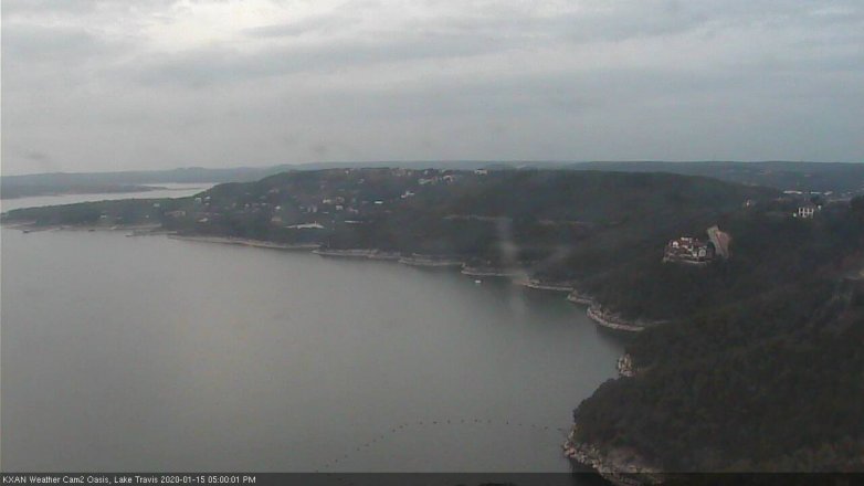 Lake Travis webcam, January 15, 2020 5:00 PM CT