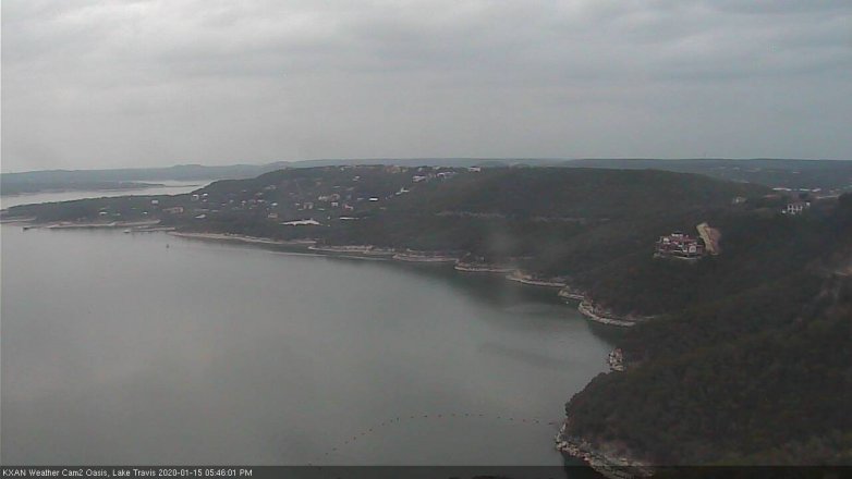 Lake Travis webcam, January 15, 2020 5:45 PM CT