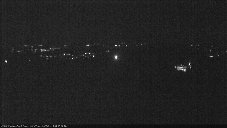 Lake Travis webcam, January 15, 2020 7:00 PM CT