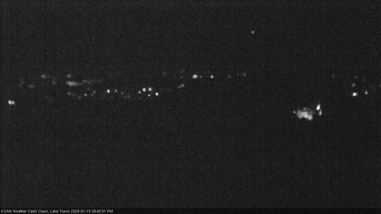 Lake Travis webcam, January 15, 2020 9:45 PM CT