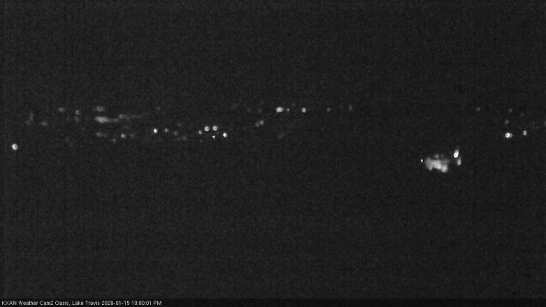 Lake Travis webcam, January 15, 2020 10:00 PM CT