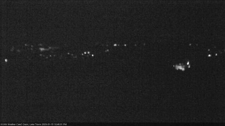 Lake Travis webcam, January 15, 2020 10:45 PM CT