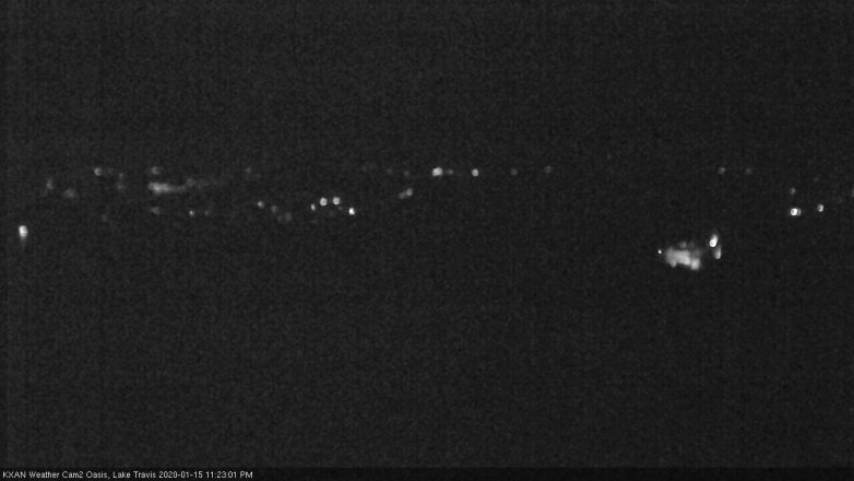 Lake Travis webcam, January 15, 2020 11:25 PM CT