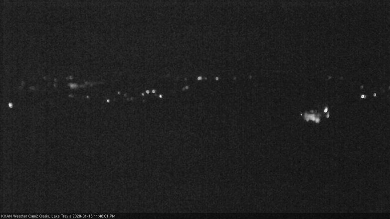 Lake Travis webcam, January 15, 2020 11:45 PM CT
