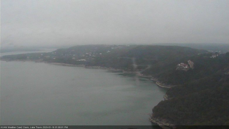Lake Travis webcam, January 16, 2020 1:00 PM CT