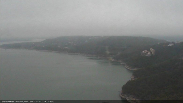 Lake Travis webcam, January 16, 2020 1:25 PM CT