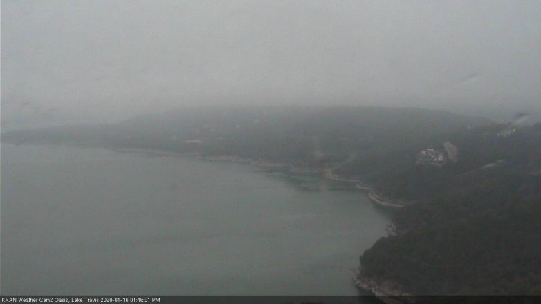 Lake Travis webcam, January 16, 2020 1:45 PM CT