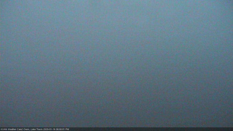 Lake Travis webcam, January 16, 2020 6:00 PM CT