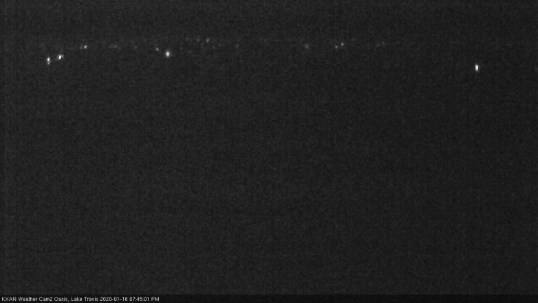 Lake Travis webcam, January 16, 2020 7:45 PM CT
