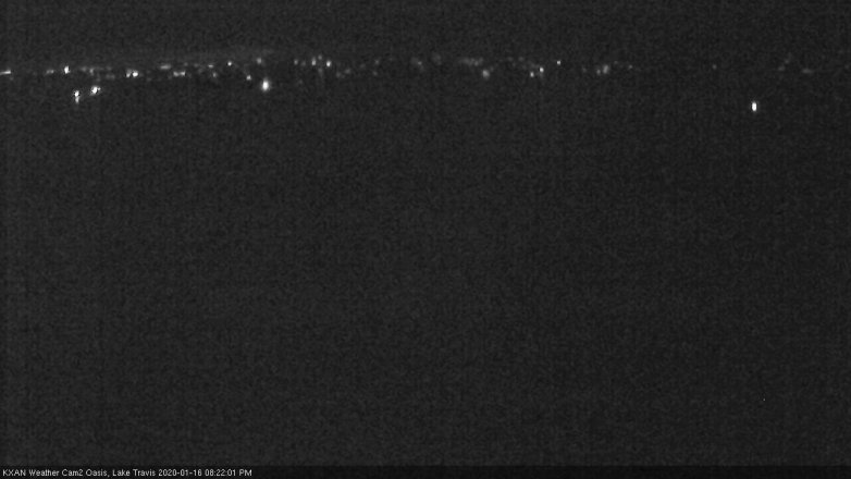 Lake Travis webcam, January 16, 2020 8:25 PM CT