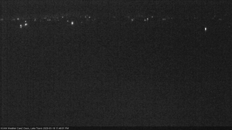 Lake Travis webcam, January 16, 2020 11:45 PM CT