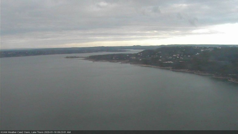 Lake Travis webcam, January 18, 2020 9:25 AM CT