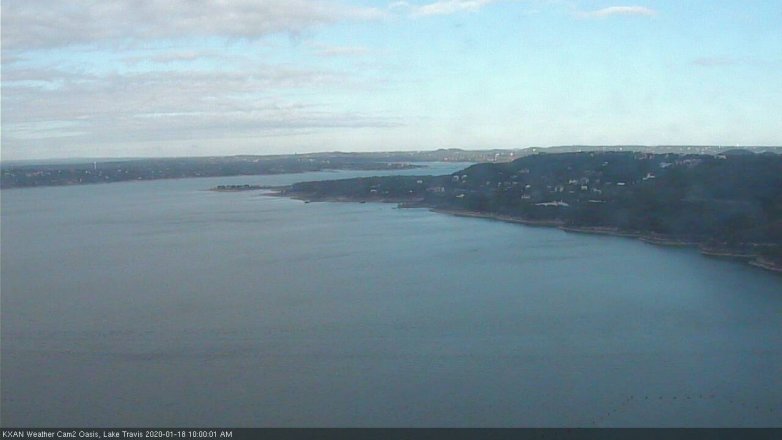 Lake Travis webcam, January 18, 2020 10:00 AM CT
