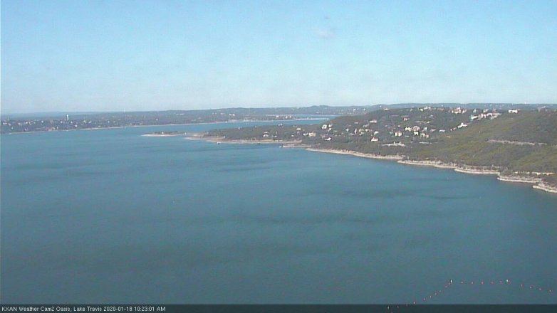 Lake Travis webcam, January 18, 2020 10:25 AM CT