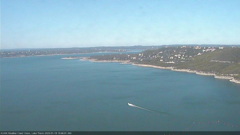 Lake Travis webcam, January 18, 2020 10:45 AM CT