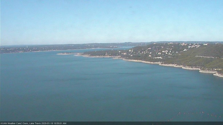 Lake Travis webcam, January 18, 2020 11:00 AM CT