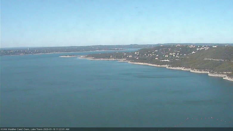 Lake Travis webcam, January 18, 2020 11:25 AM CT