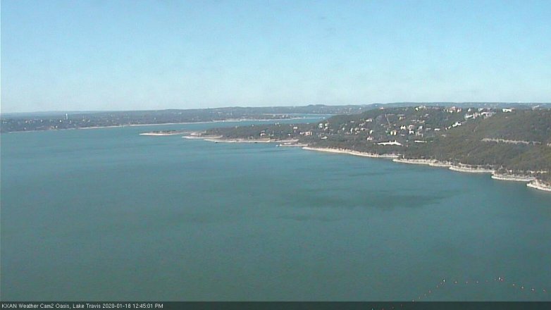 Lake Travis webcam, January 18, 2020 12:45 PM CT