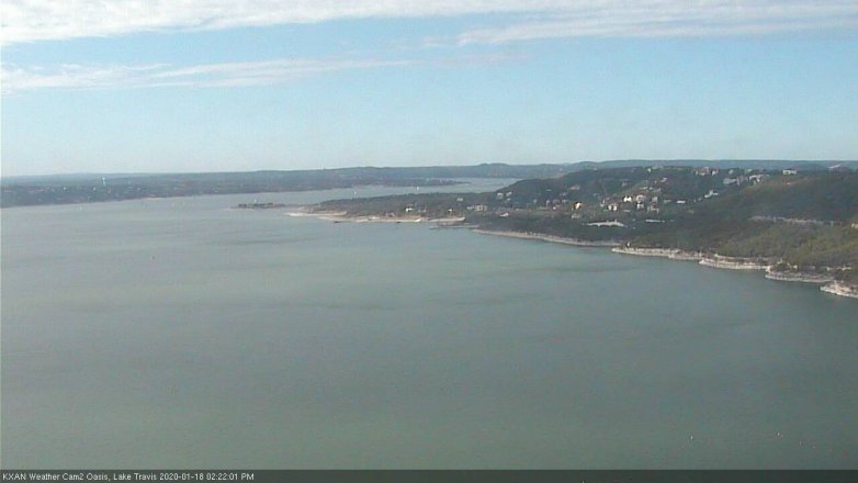Lake Travis webcam, January 18, 2020 2:25 PM CT