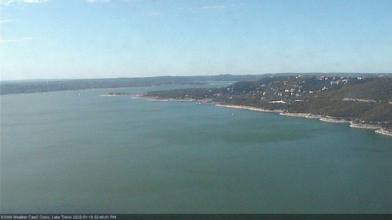 Lake Travis webcam, January 18, 2020 2:45 PM CT