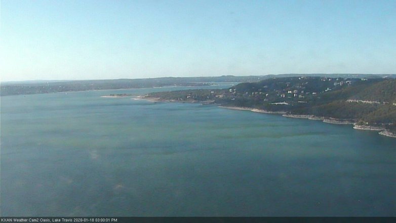 Lake Travis webcam, January 18, 2020 3:00 PM CT