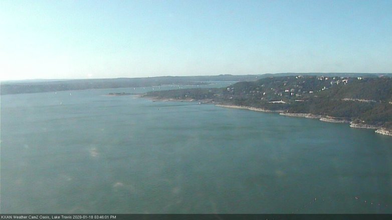 Lake Travis webcam, January 18, 2020 3:45 PM CT