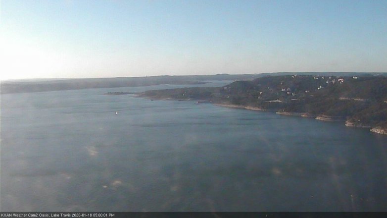 Lake Travis webcam, January 18, 2020 5:00 PM CT