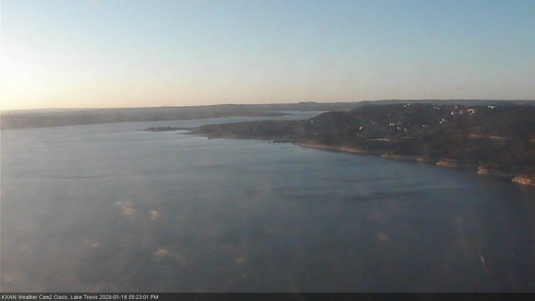 Lake Travis webcam, January 18, 2020 5:25 PM CT