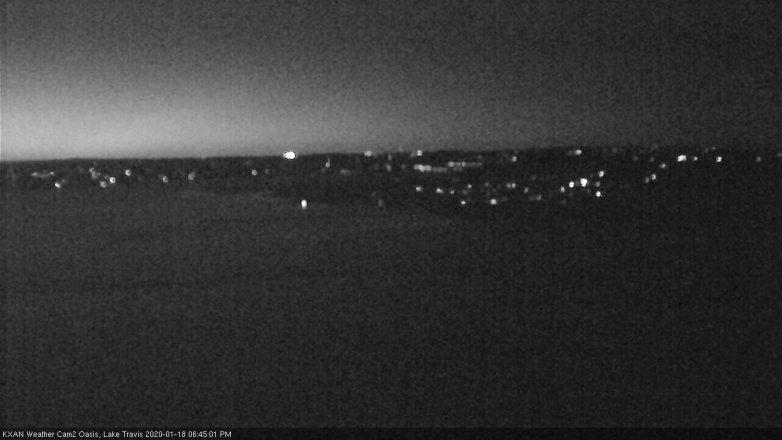 Lake Travis webcam, January 18, 2020 6:45 PM CT