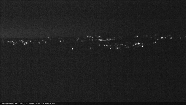 Lake Travis webcam, January 18, 2020 7:00 PM CT