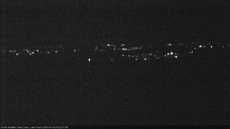Lake Travis webcam, January 18, 2020 7:25 PM CT