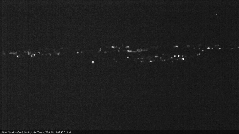 Lake Travis webcam, January 18, 2020 7:45 PM CT