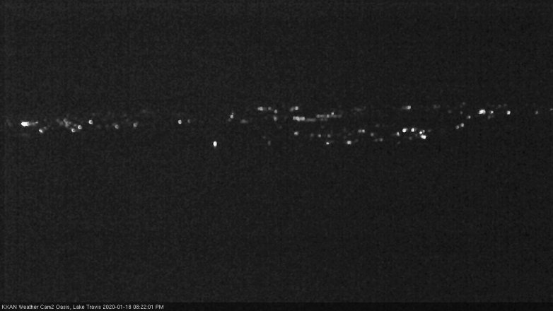 Lake Travis webcam, January 18, 2020 8:25 PM CT