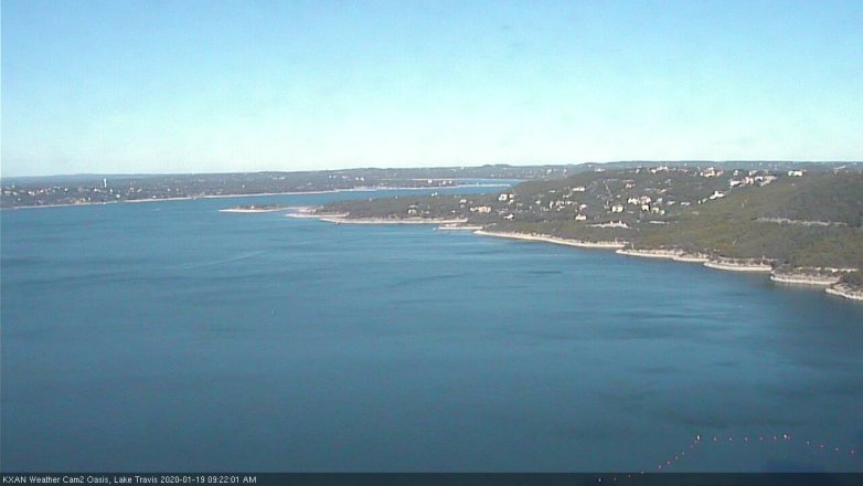 Lake Travis webcam, January 19, 2020 9:25 AM CT