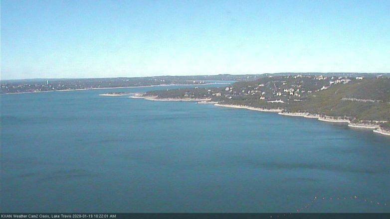 Lake Travis webcam, January 19, 2020 10:25 AM CT