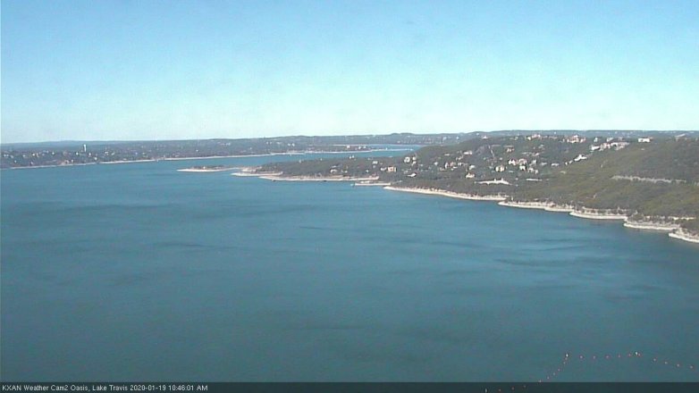 Lake Travis webcam, January 19, 2020 10:45 AM CT