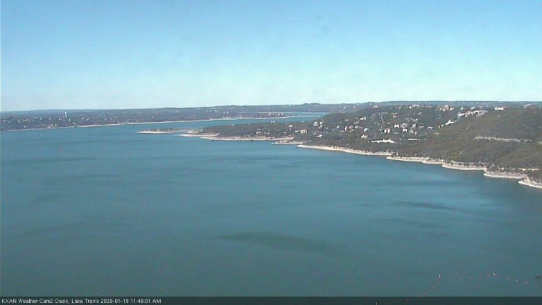 Lake Travis webcam, January 19, 2020 11:45 AM CT