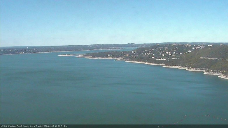 Lake Travis webcam, January 19, 2020 12:25 PM CT