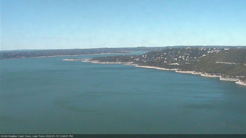 Lake Travis webcam, January 19, 2020 12:45 PM CT