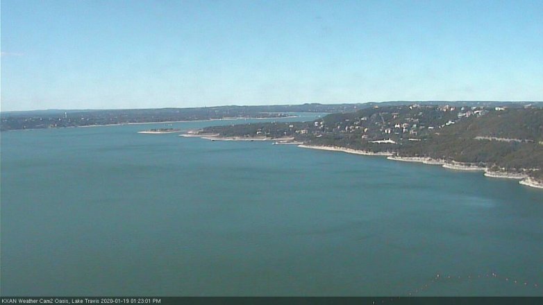 Lake Travis webcam, January 19, 2020 1:25 PM CT