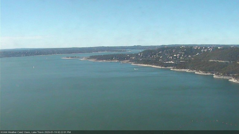 Lake Travis webcam, January 19, 2020 2:25 PM CT