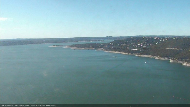 Lake Travis webcam, January 19, 2020 3:00 PM CT